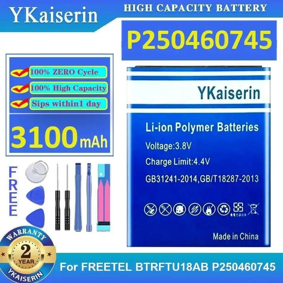 

Mobile Phone Battery For Freetel BTRFTU18AB P250460745 Safe 3100mAh