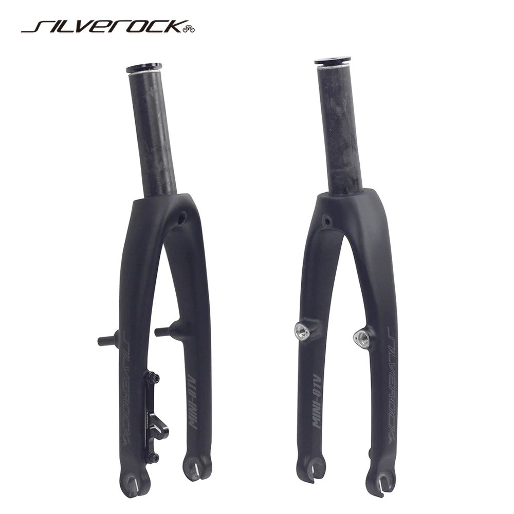 

SILVEROCK MINI-01V Carbon Fork 16in Plus 349 V Brake 74mm Magnet Disc Caliper for Gust Zephyr AIRSPPED K3 Link Folding Bikes