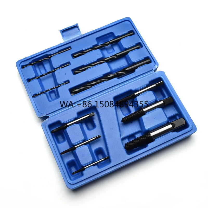 Set of 12pcs Broken Screw Tapping Extractor Bolt Remover No. 1-6 Extractors Plus 6 Drilling Bits Screw Thread Tap & Die Set