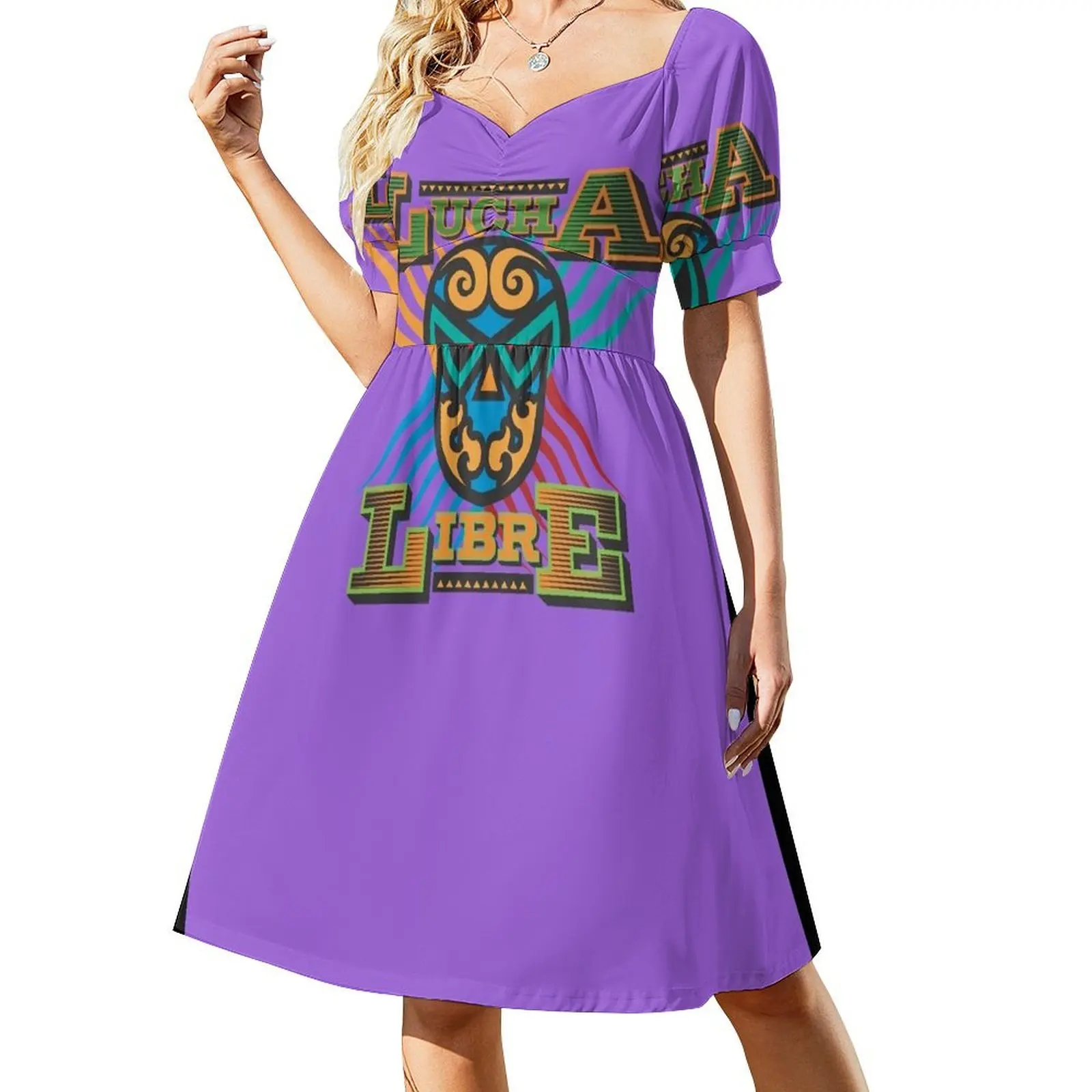 

Lucha Libre Short Sleeved Dress birthday dress for women women's elegant loose dresses summer dress woman 2025