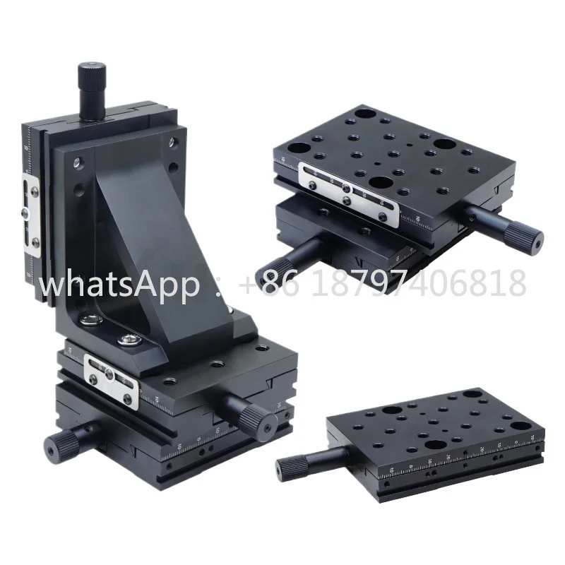 dovetail groove sliding table and related right angle mounting frame\ manual precision displacement table\ X axis\ XYZ axis