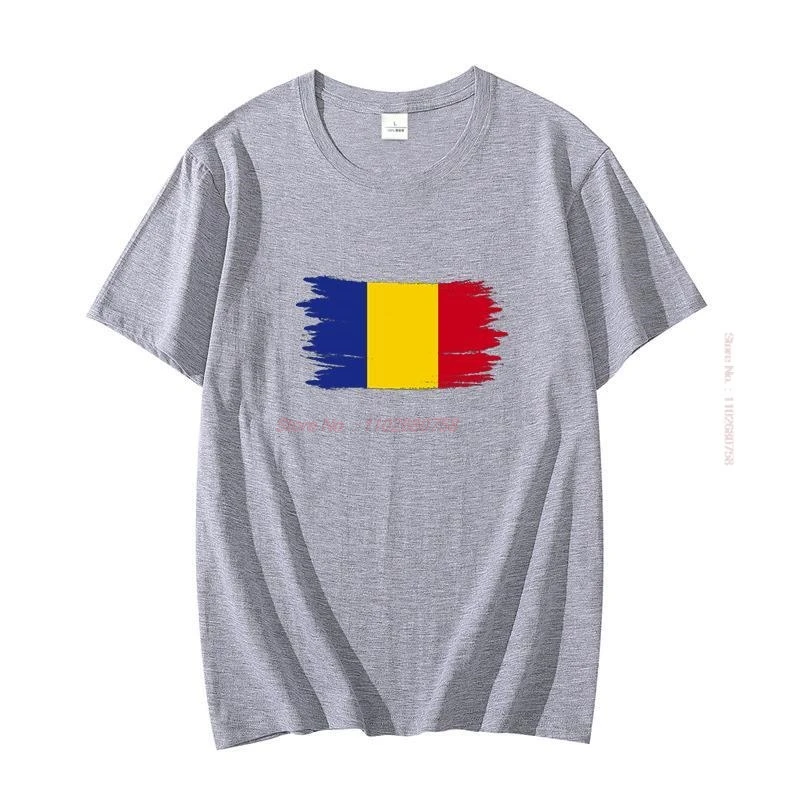 Romania Flag Cotton T-shirt Romanian Bucharest Country national graphic t shirts Summer Oversized men's short sleeve t-shirt