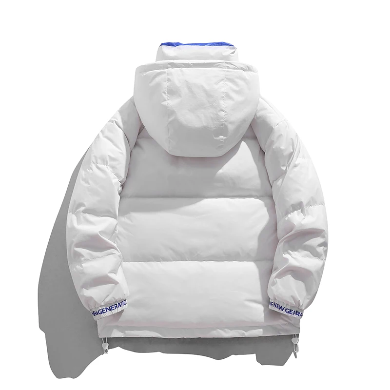 冬のファッションフード付き男性ダウンジャケット屋外快適な暖かいパーカーコート品質厚いジッパー男性服カジュアルオールマッチ