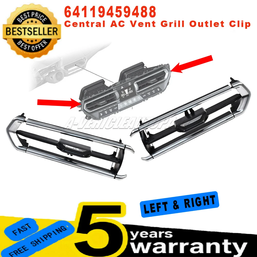 New 64119459488 For BMW 1 2 3 4 Series F40 F44 G20 G28 G29 G01 G02 Dashboard Air Vent Outlet Grille Slide Clips Car Accessories