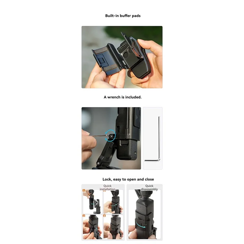 【تخليص البيع!】حامل الكاميرا الرياضية Pocket 3 360 ° الدورية التمساح كليب التصوير في الهواء الطلق على ظهره كليب الوقوف لجيب #1