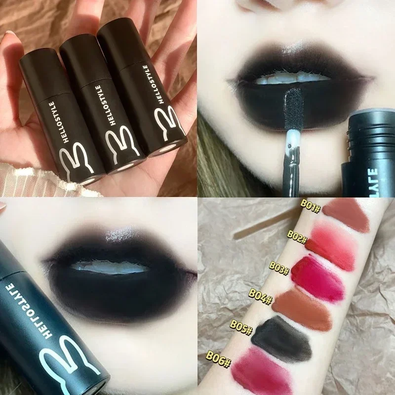 Rouge à Lèvres Punk Gothique, Brune, Jules Satin, Teinte Waterproof, Liquide 256, Brcorporelle, Cosmétique Coréen, 1 Pièce