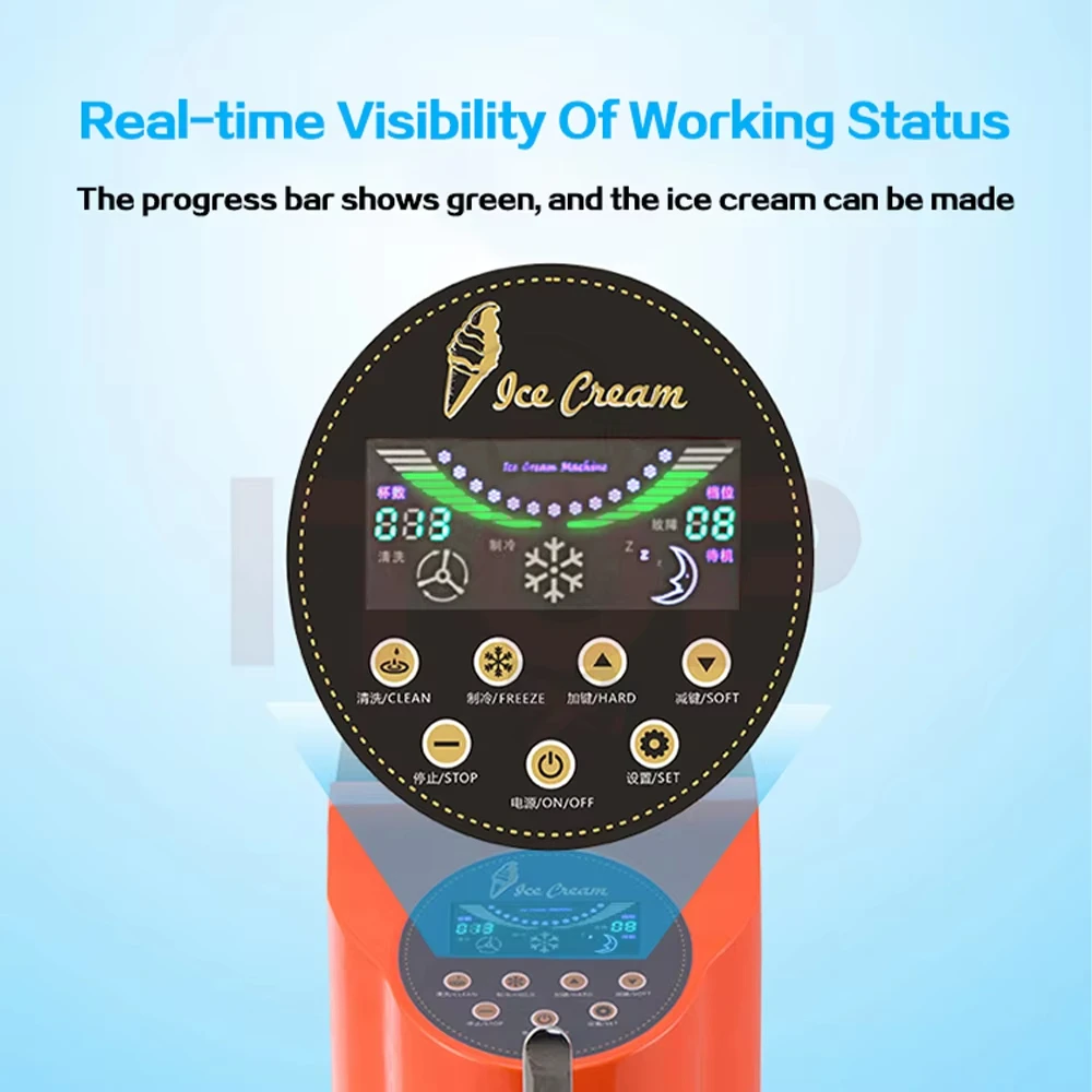 رائجة البيع آلة الآيس كريم الناعمة 16L/H آلة الآيس كريم الناعمة التلقائي لينة تخدم Maquina De Helados