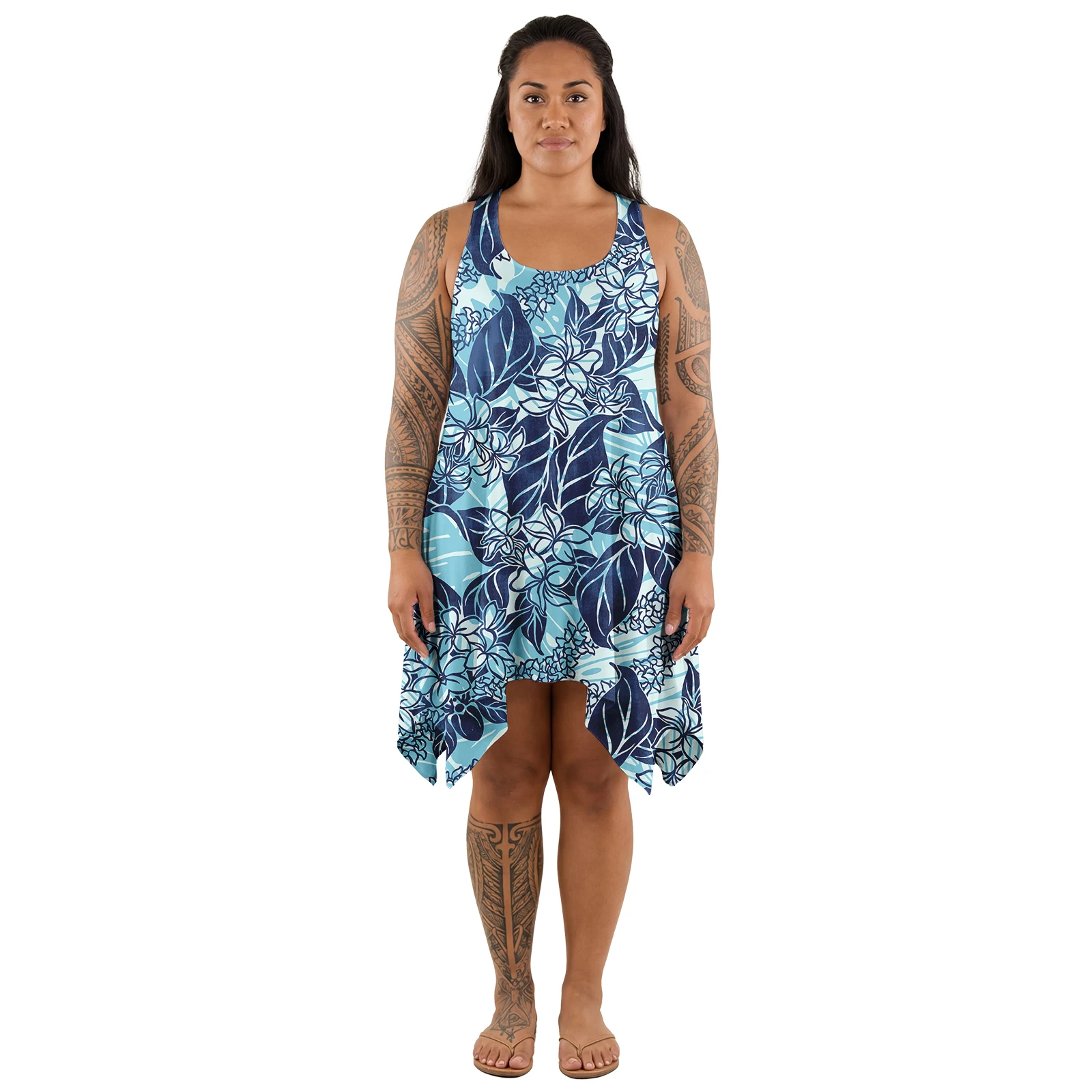 Pattern Custom Hawaiian Plus Size Ladies Wear Polynesian Women Sleeveless Prom Dress Tribal Design Samoan Tank Tops Short Skirts - view 4