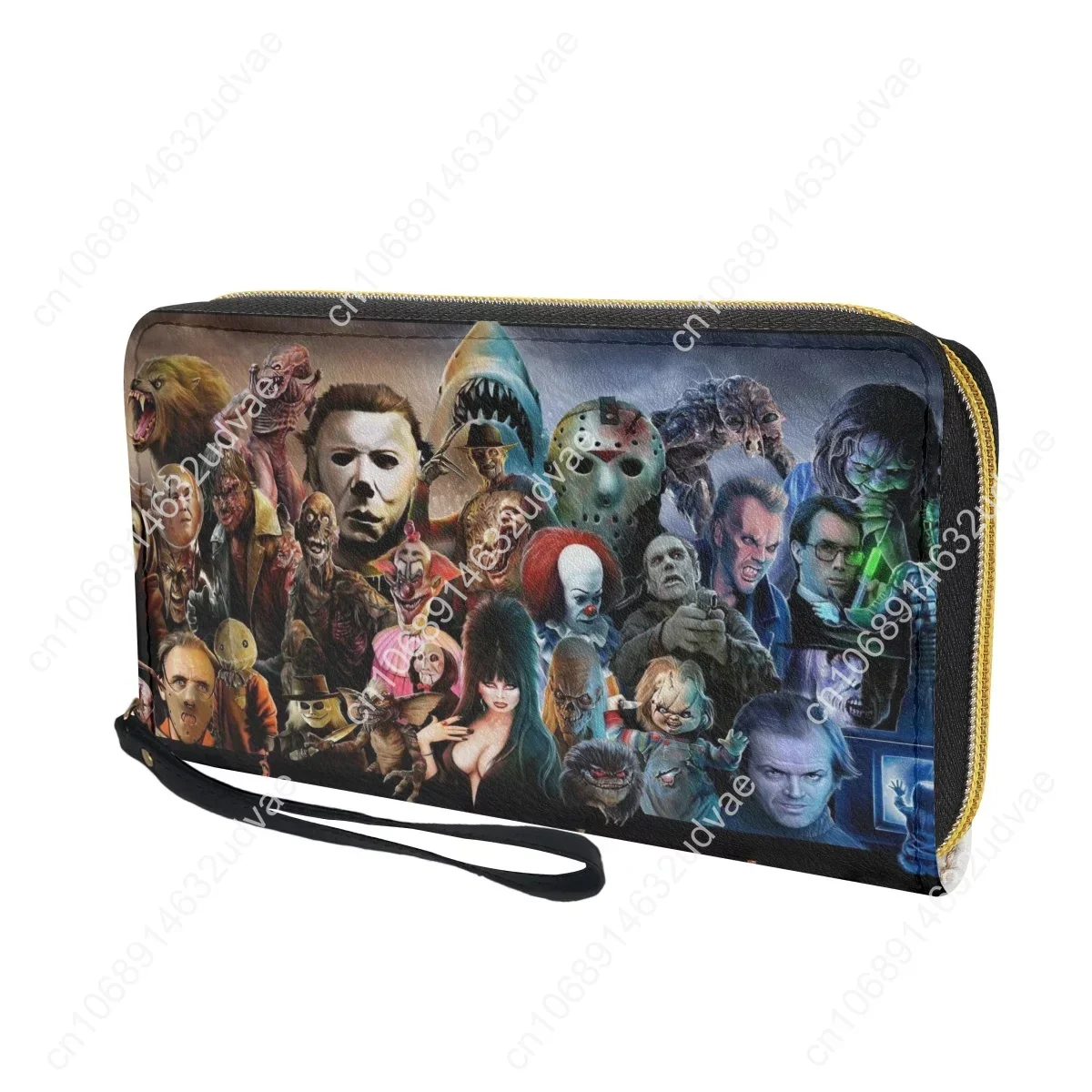 HOT Horror Movie Print Luxury Women Wallet Luxury Designer Multifunction Ladies Purse with Zipper Long Slim Card Holder Woman