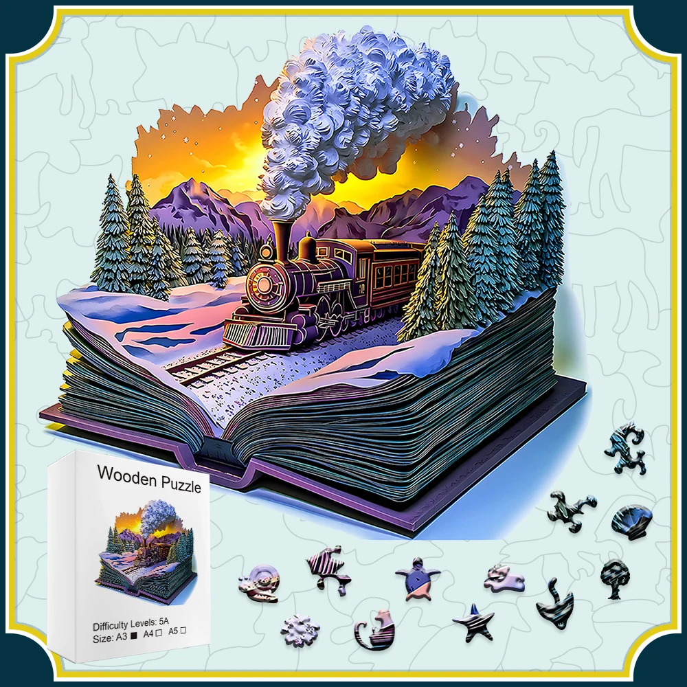 

Just Smarty Train Puzzle for Kids | 31 Unique-Shaped Pieces | Large & Easy-Grip Design | Best Gift for Toddlers & Boys Girls Age