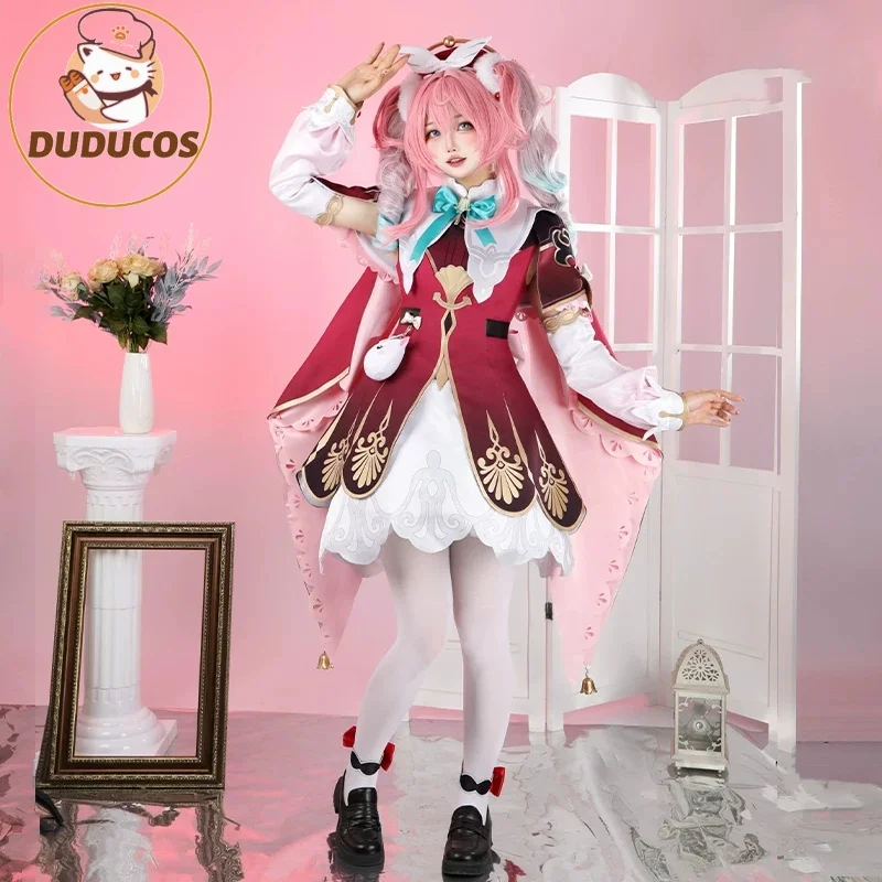 

【Clear inventory】DUDUSR Hyacine Cosplay Game Honkai: Star Rail Costume Sweet Elegant Uniforms Dress Women Halloween Party Play