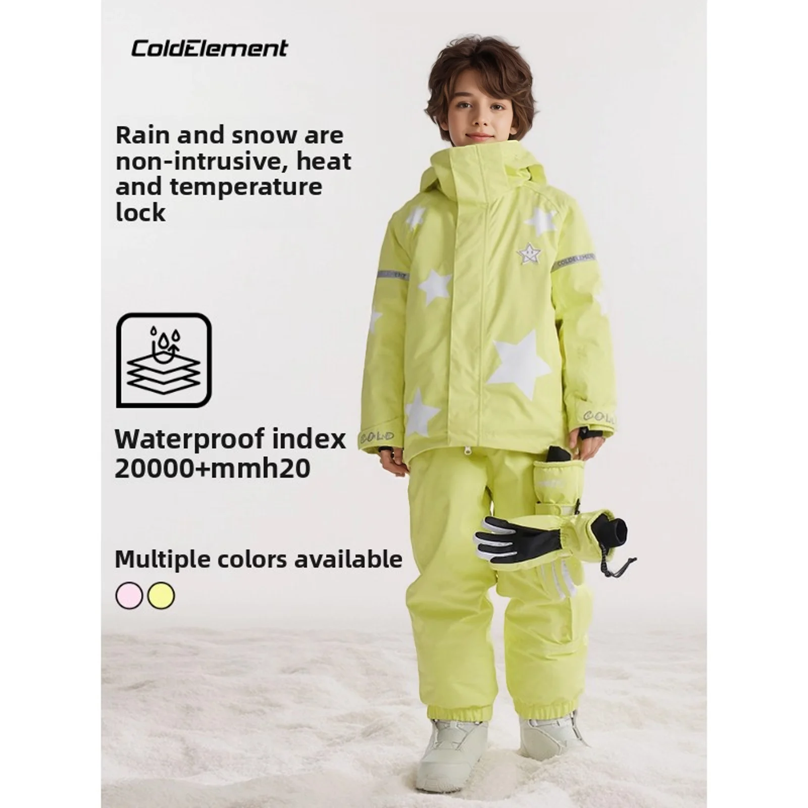 

Coldelement Kids Ski Suit Set - Waterproof, Windproof & Durable Winter Outfit For Ultimate Warmth In Autumn & Winter Adventures