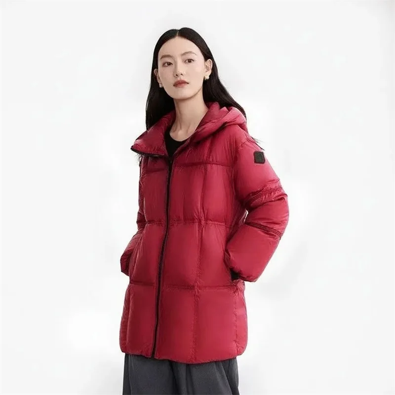 Hooded Warm Cotton Padded Coat Ladies 2026 Winter New Ins Long Down Jacket Women Parkas Cold-proof Outerwear Fashion Windbreaker