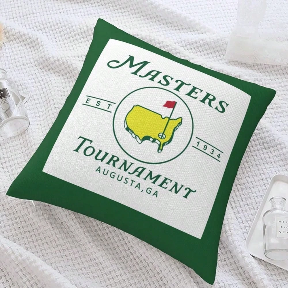 1pc Masters Tournament Pillow Cover, Polyester 2D Double-Sided Print, Augusta Golf Cushion Case, Decorative Throw Pillow for Sof