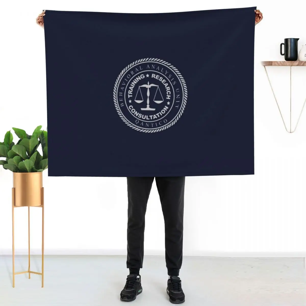 BAU - Logo Throw Blanket Air Conditioner Soft Blanket for Office Home