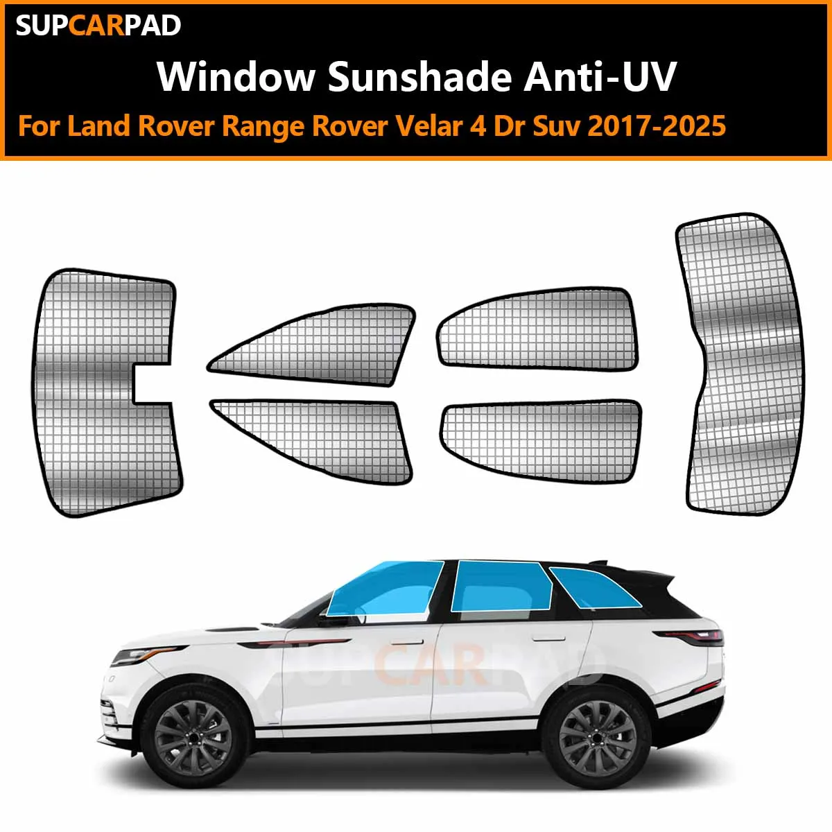 For Land Rover Range Rover Velar 4 Dr Suv 2017-2025 Custom Car Window Sunshade Anti-UV Car Sun Window Visors Sunshade Covers Acc