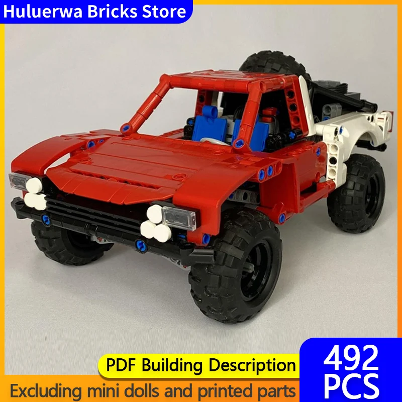 

Модель скоростного гоночного автомобиля MOC, строительные кирпичи Baja, внедорожный гоночный автомобиль, модульная технология, подарки, праздник, сборка, детские игрушки, костюм