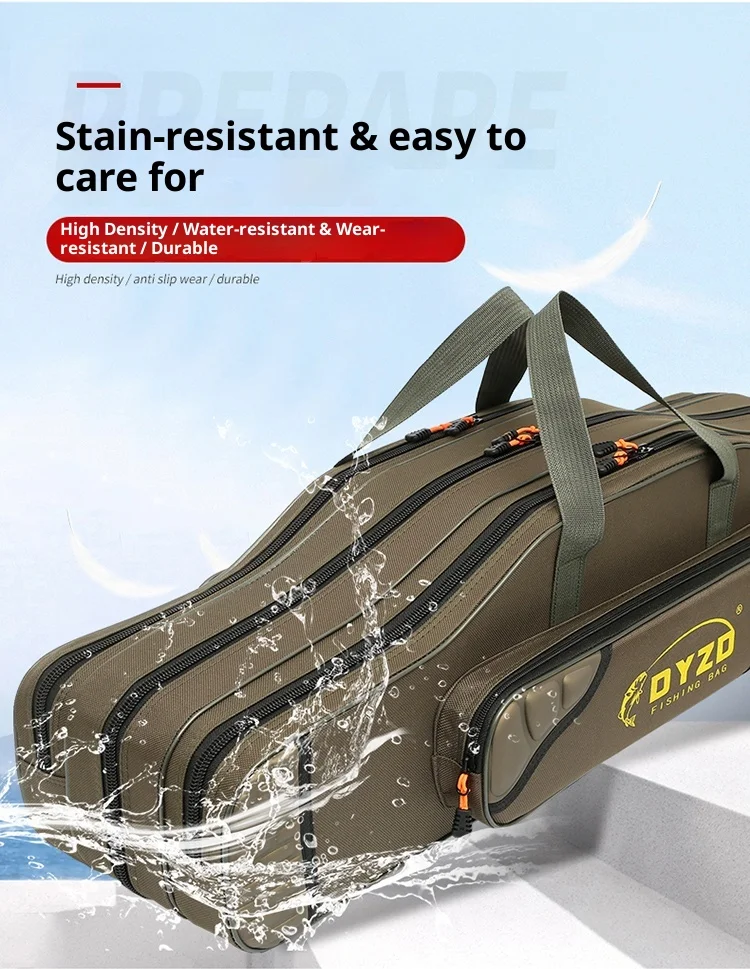 حقيبة صنارة صيد خفيفة الوزن ومتعددة الوظائف وسعة كبيرة - حقيبة تخزين لصيد الأسماك تحتفظ بعجلات