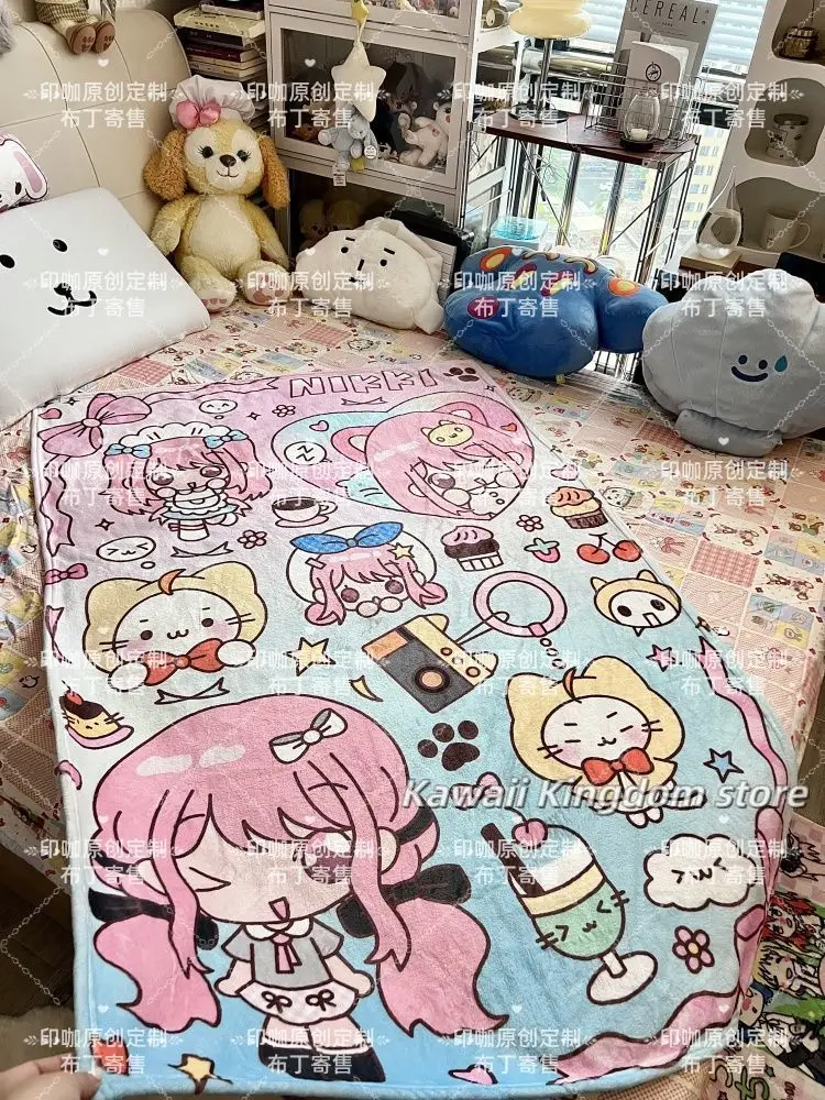 لعبة إنفينيتي نيكي أنيمي الفانيلا بطانية رمي أريكة المنزل الغداء كسر البطانيات الأطفال طالب البطانيات قيلولة 100X150cm #5