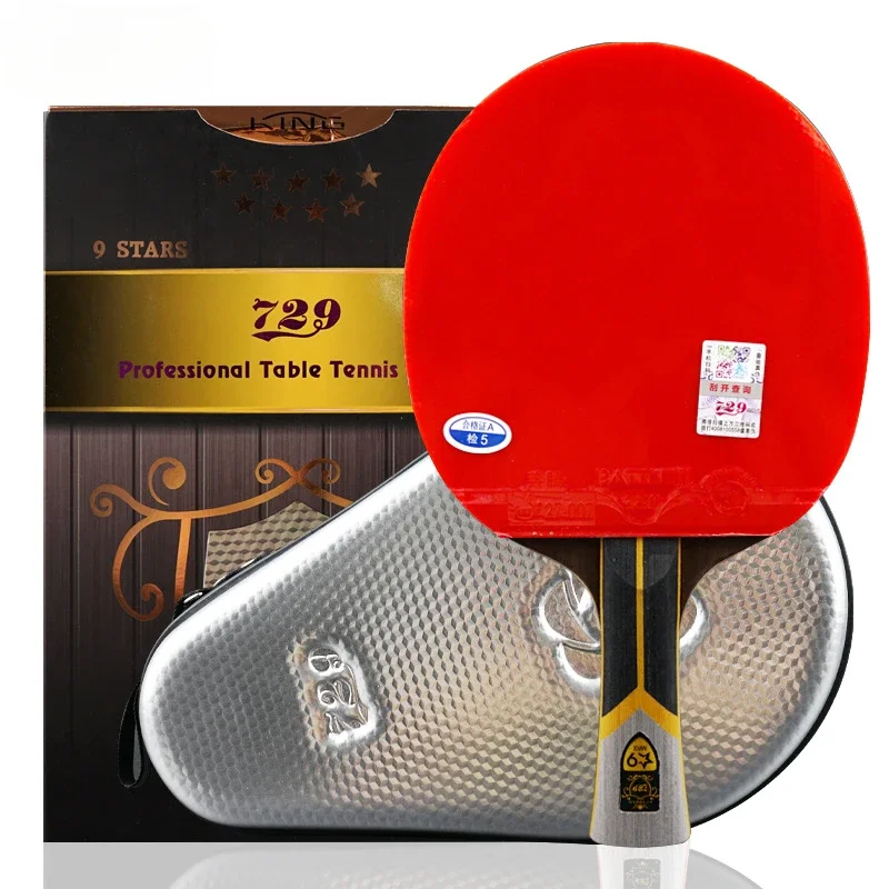 

9 Stars Ping-Pong Finished Racket Professional Grade Double-sided Reverse Rubber Table Tennis Racket Ping Pong Paddle