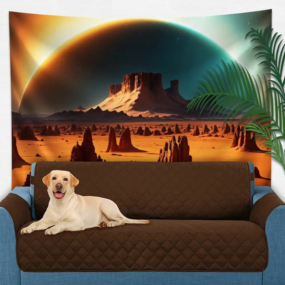 1Pc Outer Space Wall Tapestry, 60X40 Inch, Magic Mountain & Wilderness Desert D…