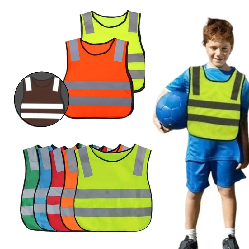 

Safety Reflective Apron for Kindergarten Students Kids After School Reflective Apron Night Warning Reflective Material Strap