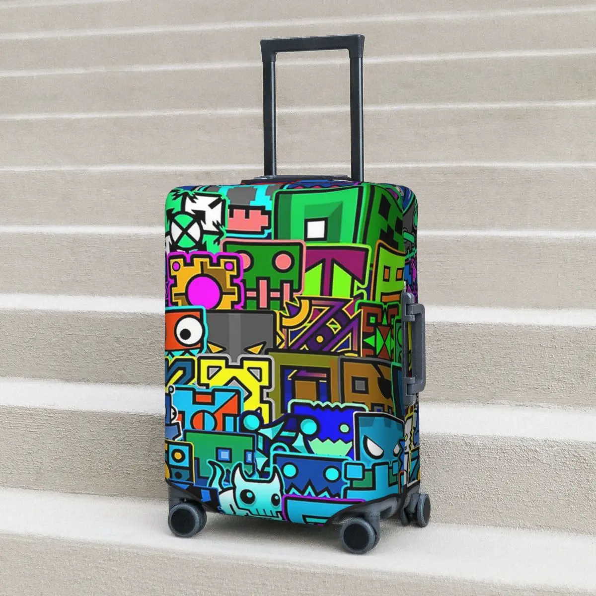 

Geometry Pattern Suitcase Cover Protection Elastic Trip Luggage Protector Covers for 18-32 Inch