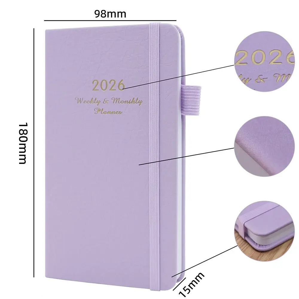 Work Efficiency 2026 Agenda Planner Notebook Learning Plan Life Check-in Diary Schedules Organizer WeeklyMonthly Planner Office