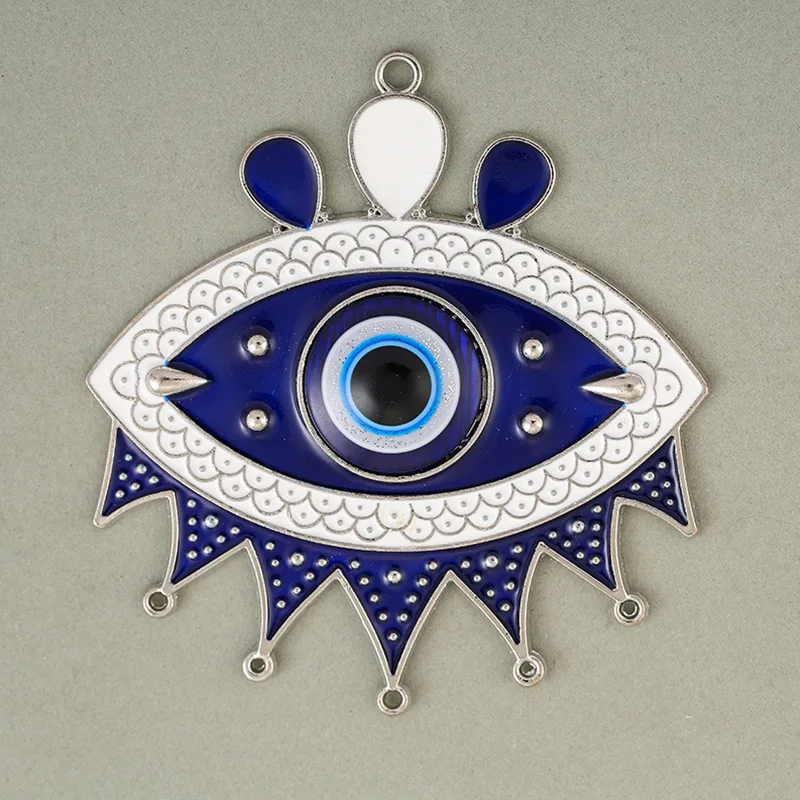 Blue Evil Eyes Amulet DIY Wind Chimes Making Pendant Turkish Protection Blessing Suncatcher Wall Hanging Decor Parts Accessories - view 6