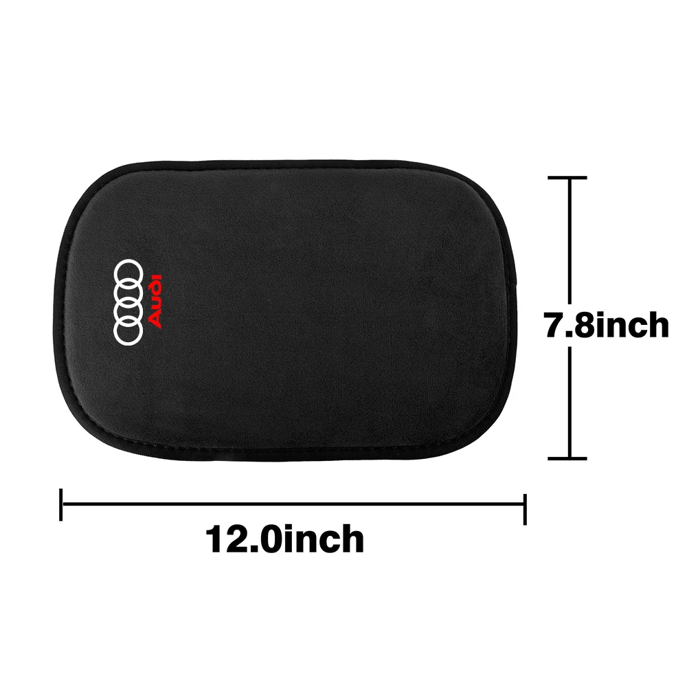 Suede Leather Armrest Mat Arm Rest Protection Cushion Auto Armrest Valve Cap For Audi Sline S3 A4 S4 TT Q1 C2 Q3 S7 B8 B9 8P 8V view 4