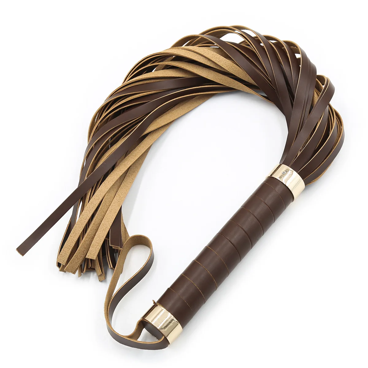 62CM Horse Supply Premium PU Leather Horse Whip for Horse Training Crop Whip with Wrist Strap