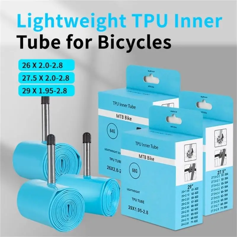 

2Pcs High Performances Inner Tube for Mountain Bikes with Nozzle Valving Light Weight Construction and Great Durability 69HD