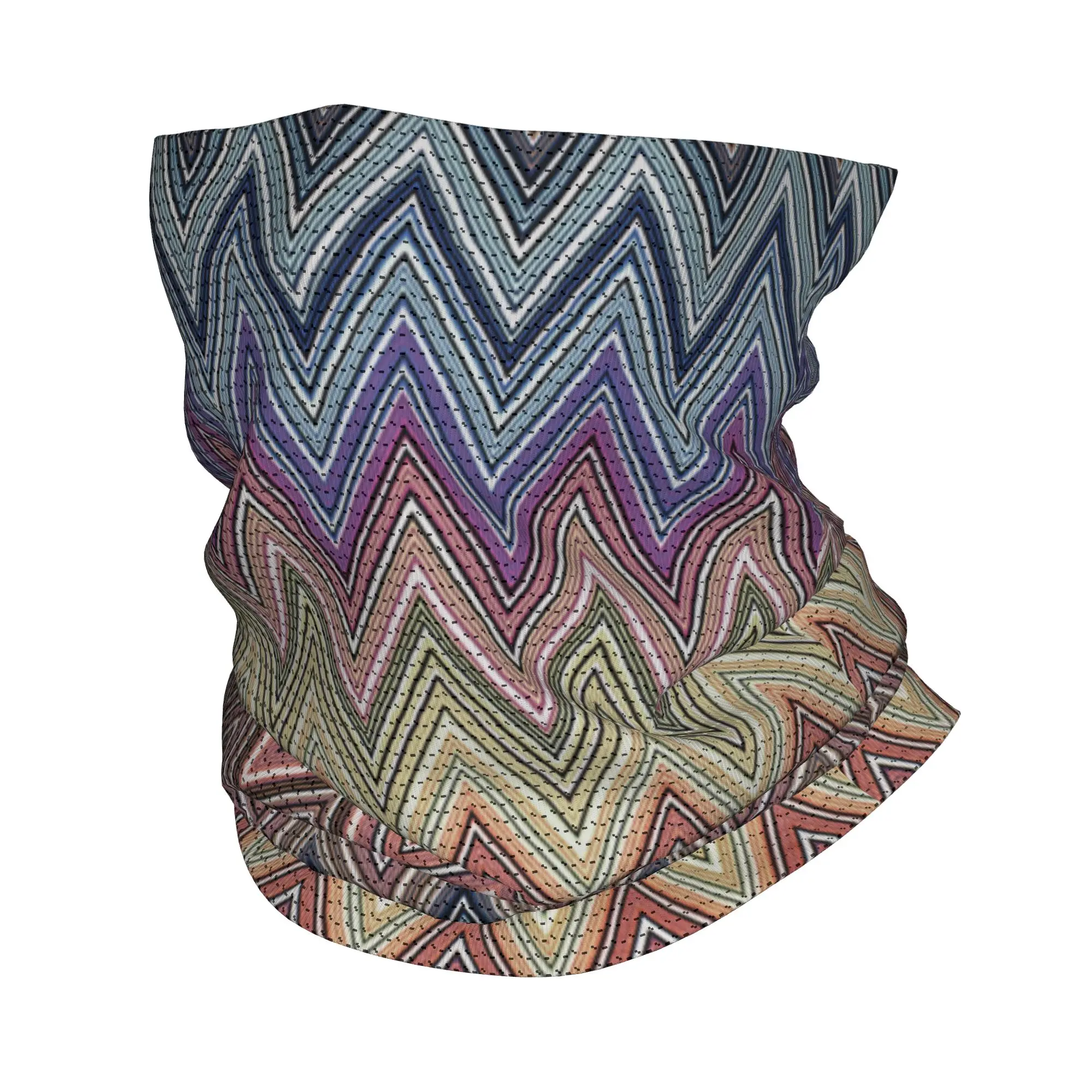 

Многофункциональный шарф-бандана с зигзагообразным узором для мужчин и женщин, защита от УФ-излучения, зимний, в богемном стиле, геометрический, для катания на лыжах