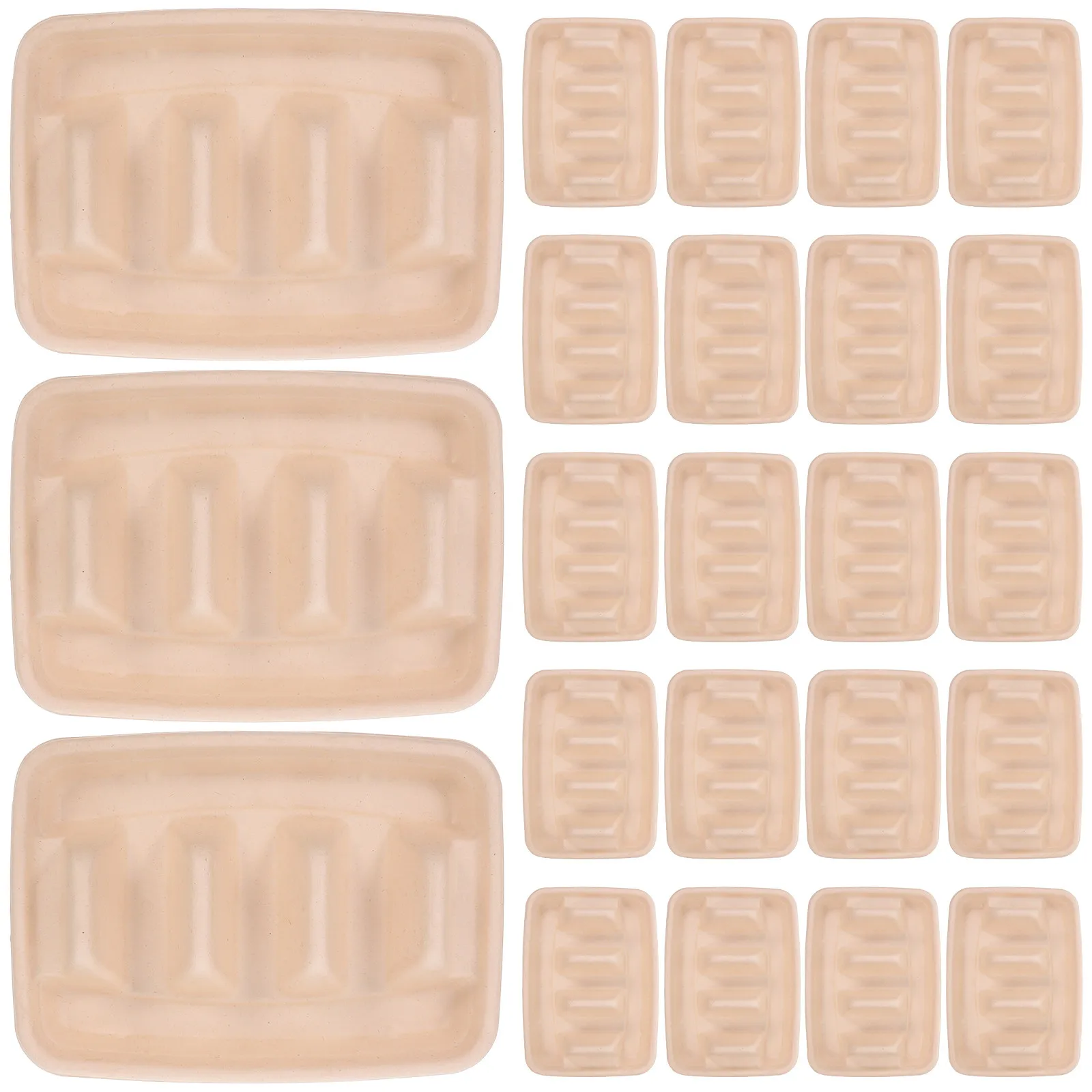 25Pcs Taco Party Trays Holder For Events Party Disposable Corn Tortilla Packaging Robust Freshness-keeping