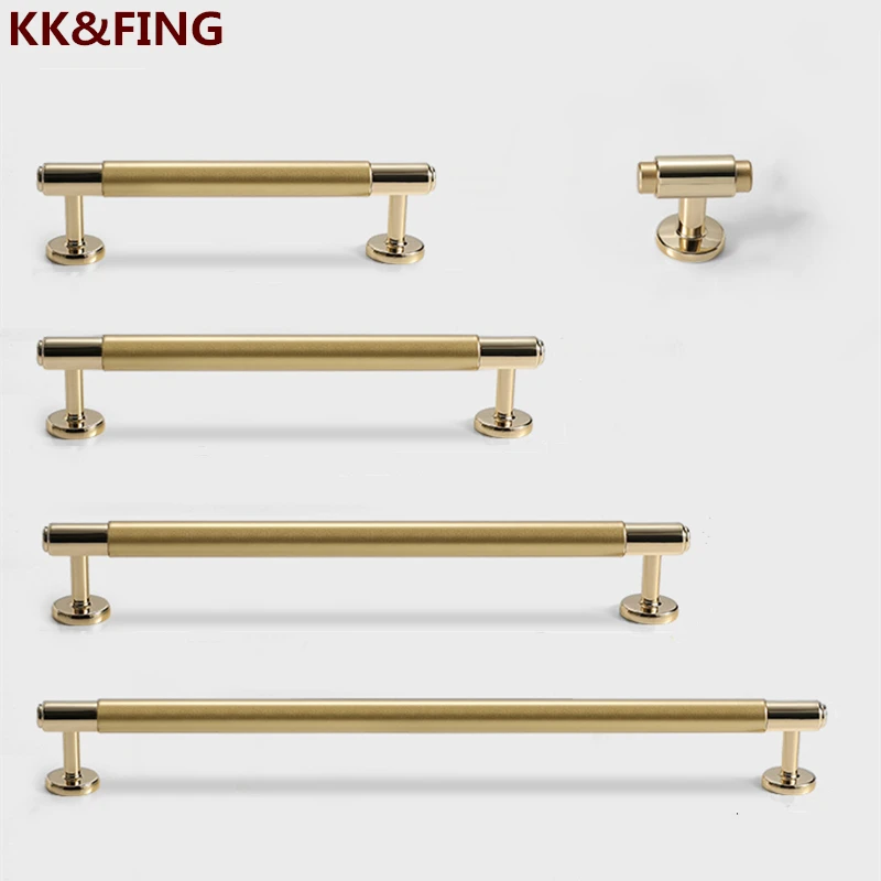 KK&FING New High-end Cabinet Pulls Gold Kitchen Cabinet Handles Drawer Knobs Furniture Door Knobs And Handles Hardware