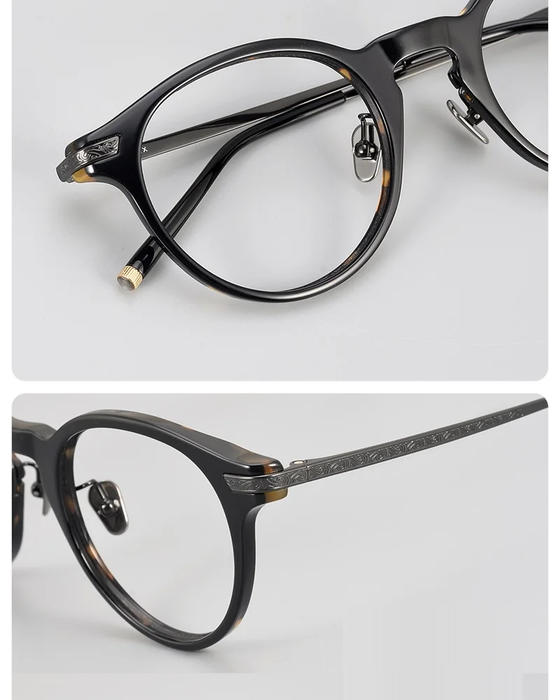 Monture de lunettes ovales en acétate de titane pour hommes et femmes, lunettes anti-bleu, lunettes de contrevenants optiques, lunettes de lunettes, design à la mode