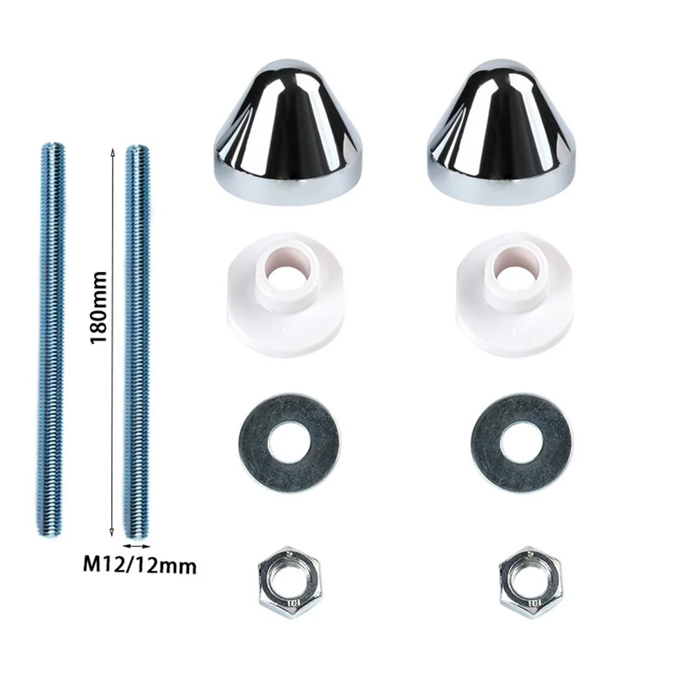 ABS Plastic and Chrome Plated Galvanized Iron Toilet Decorative Cover Fixing Screw Kit for Wall Mounted Bathrooms