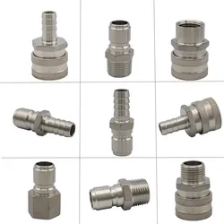 Stainless Steel Homebrew Beer Quick Disconnect Set Ball Lock Fitting 1/2