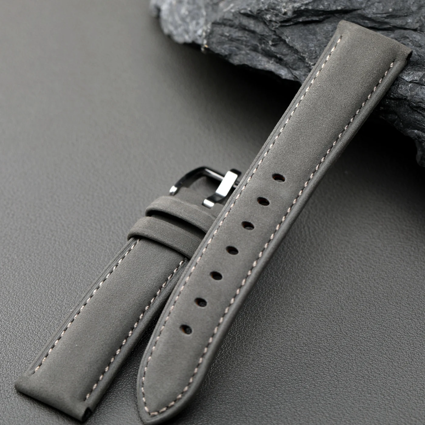 수제 회색 정품 가죽 스트랩 20MM, 이탈리아산 프로 - Suede Strap Watch 리뷰 및 가격