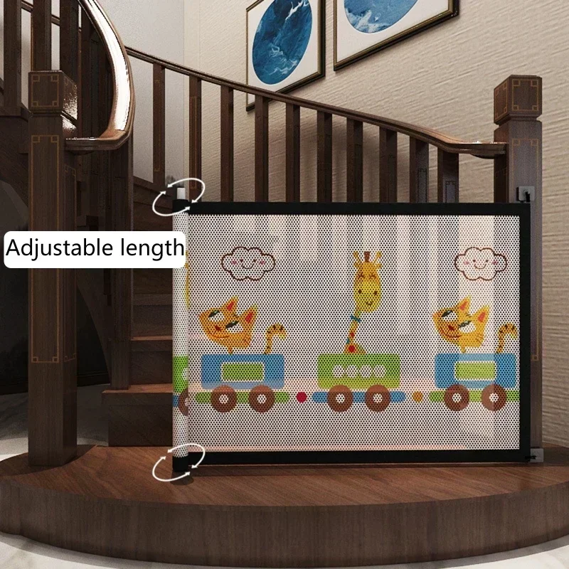 Pet Isolated Network Dog Safety Fence Breathable Mesh Folding Barrier Stairs Gate Playpen Dog Fence Baby Gate For Home Stairs - view 4