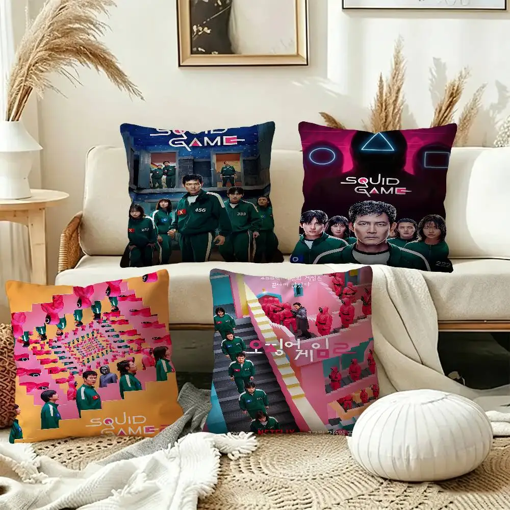 TV Game S-Squids Personalized Picture Text Home Decorative Pillows Household Gifts 45x45cm