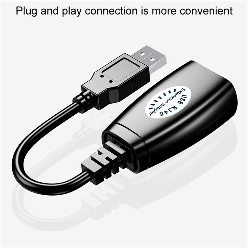 Network Extender USB 2.0 Male To Female CAT RJ45 Repeater Adapter LAN Ethernet Connect Converter Cable For Keybord Printer Mouse