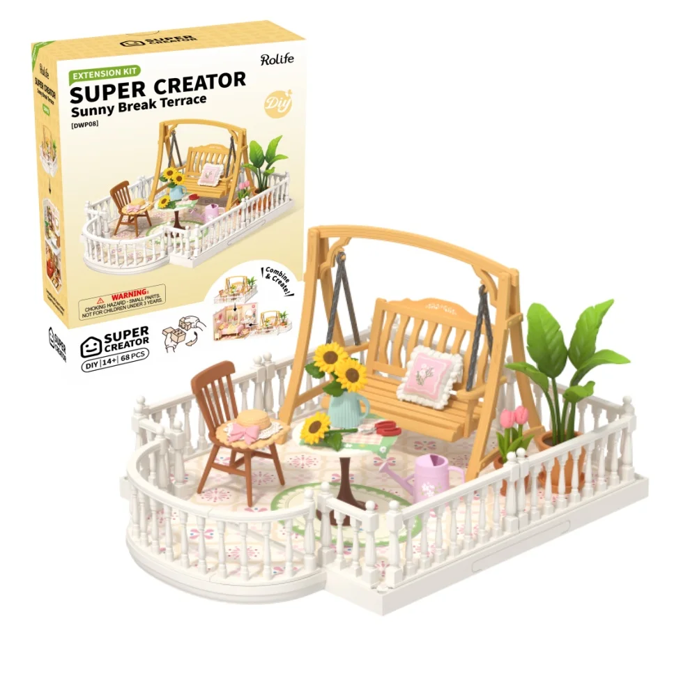 Robotime DIY Miniature House Kit Dollhouse Model Building Craft Kit Birthday Creative Gifts for Adults Kids Fresh Flower Shop