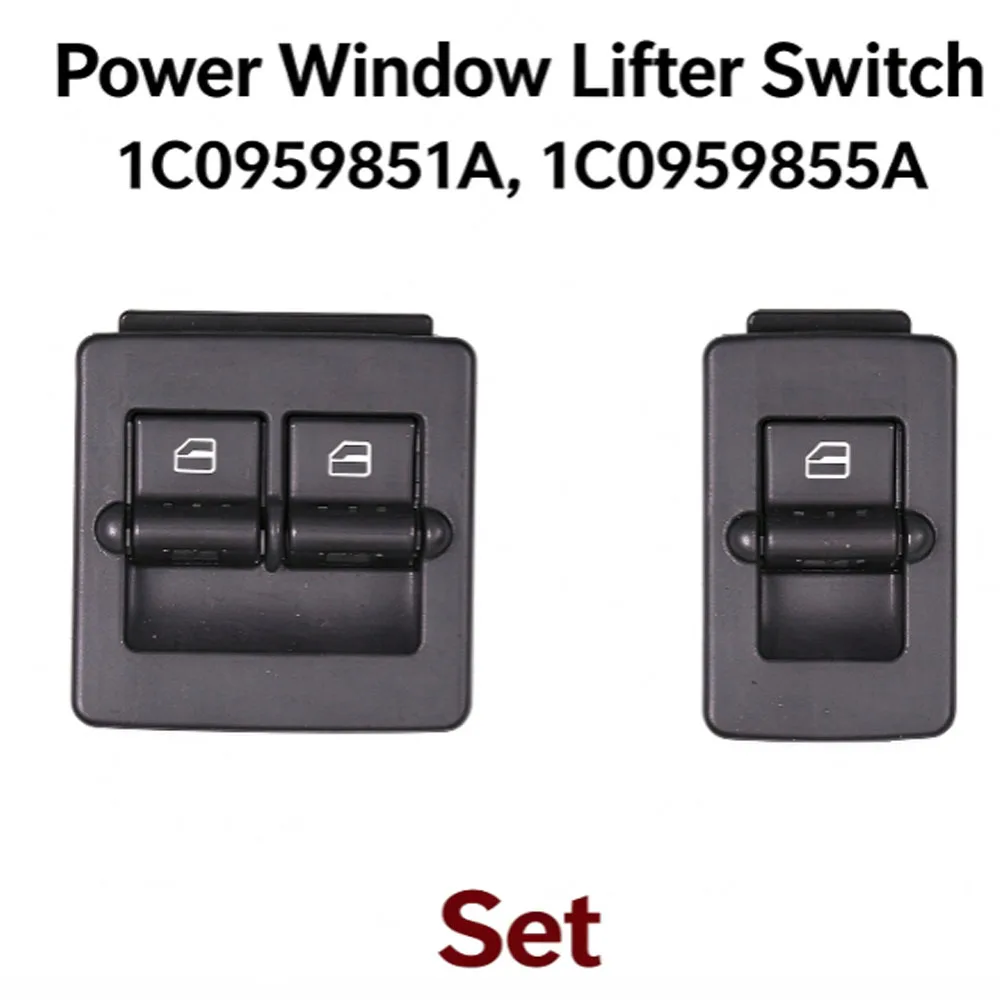 Power Window Lifter Switch 1C0959851A 1C0959855A Replacement Window Control Button Fits For VW Beetle 1998-2010 1C0959527