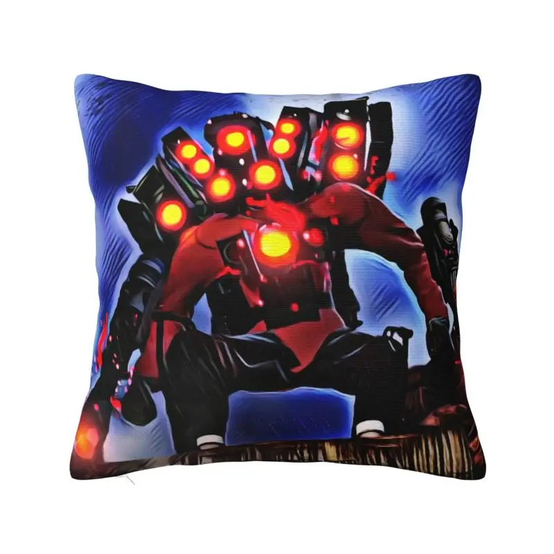 

Горячая игра Титан Спикерман Skibidi туалет наволочка 50*50 см для гостиной наволочка квадратная полиэстеровая наволочка