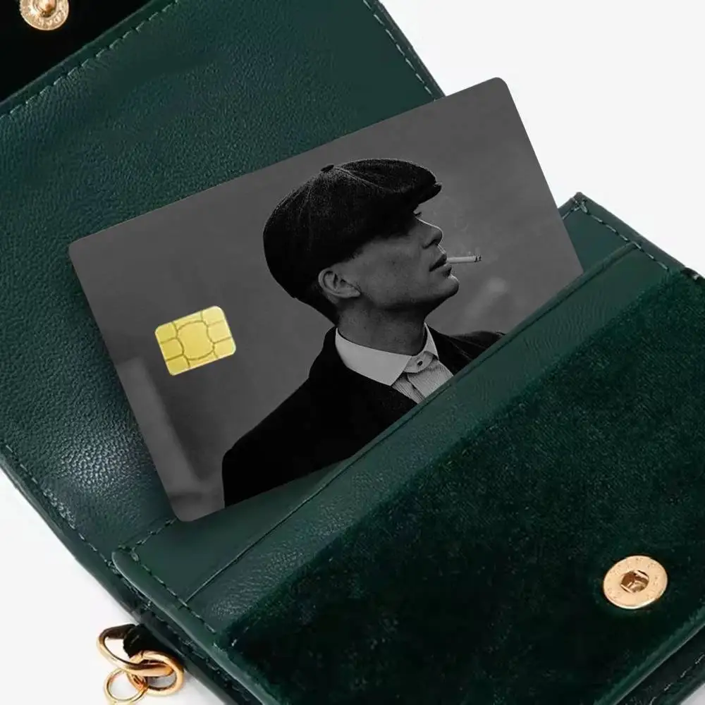 P-Peaky Blinders  4pcs 1Set Laser Holographic Sticker Skin Cover for Credit Bank Debit Card