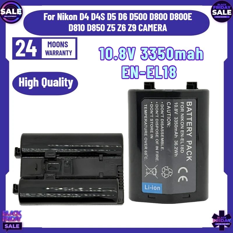 10.8V 3350mah EN-EL18D  Battery EN EL18a for Nikon D4 D4S D5 D6 D500 D800 D800E D810 D850 Z5 Z6 Z9 CAMERA