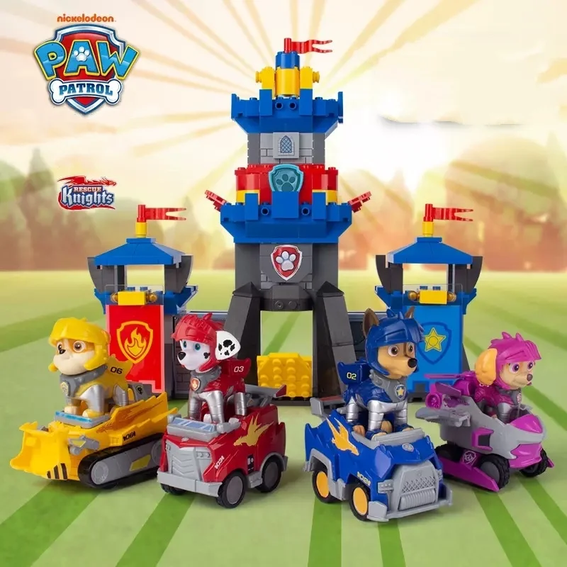 Genuine Paw Patrol Patrol Cartoon Cute Cartoon Chase Skye Rescue Vehicle Collection Doll Marshall zhiRubble Kids Toy Kawaii Gift