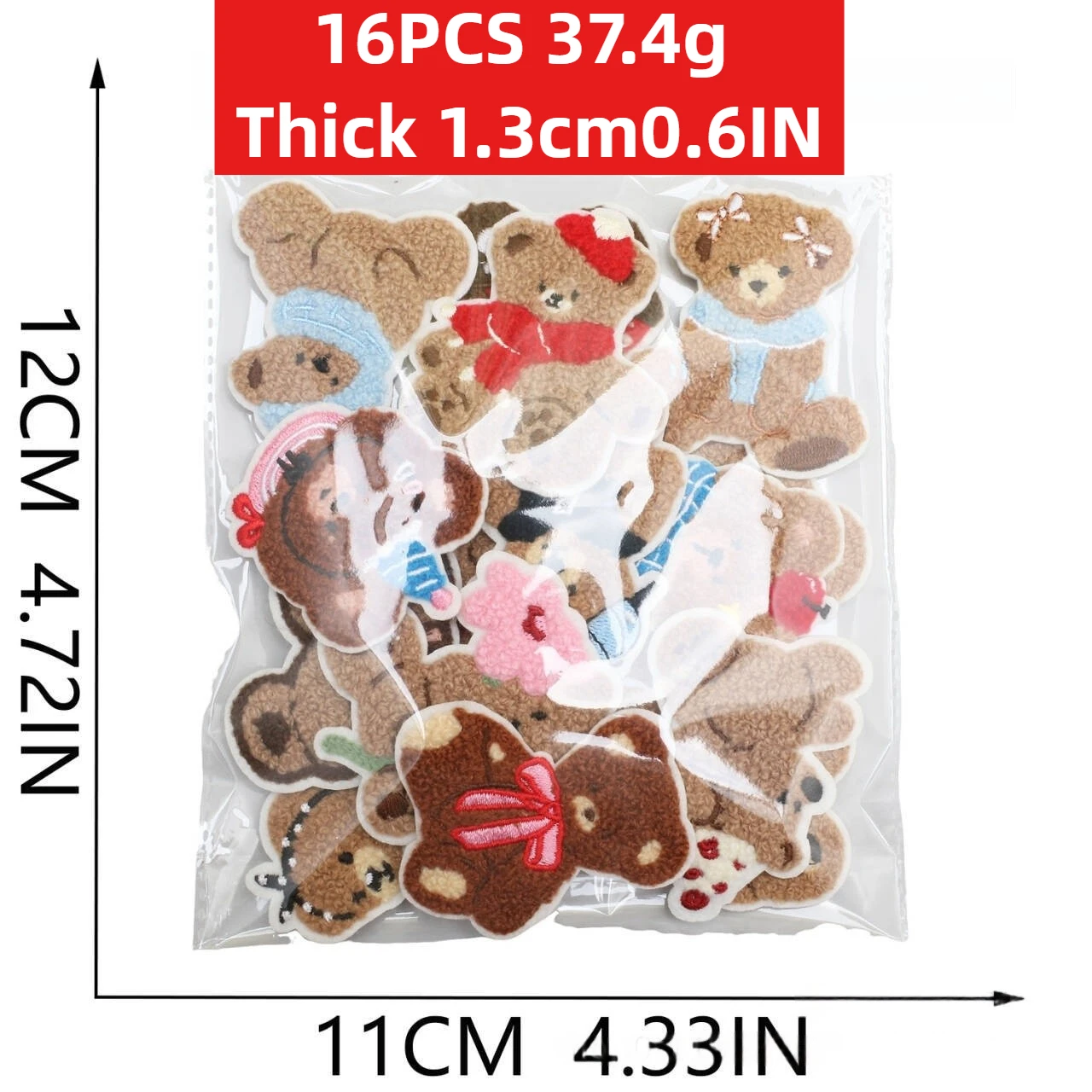 Бурый медведь, тканевая вышивка, наклейка, цилиндр, цветок, медведь, компьютерная гладильная этикетка, куртка, сумка, нашивка, наклейка, оптовая продажа
