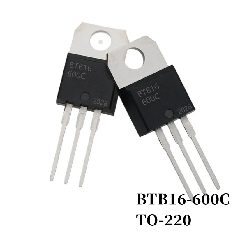 10~500Pcs BTB16-600B BTB16-600C BTB16-800B BTB16-800C Triac TO-220 DIP 16A 600V/800V Thyristor Large Chip